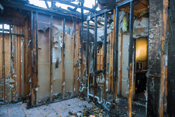 Professional Fire Damage Restoration technician working in Devon, PA